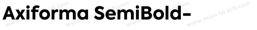 Axiforma SemiBold字体转换